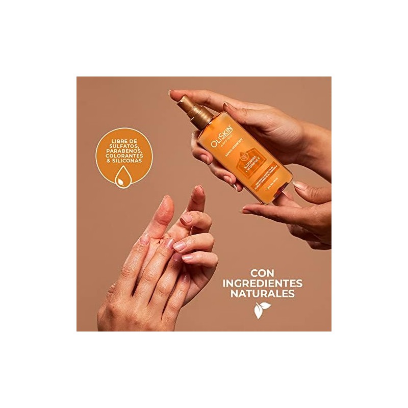 OliSkin Aceite Seco de Almendra más Vitamina E, Brinda Elasticidad,