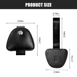 Sandfren Car Sun Visor Sunglasses Holder, Magnetic Leather Vehicle Eyeglasses Clip Mount Hanger, Automotive Interior Glasses Organizer Accessories, Universal for SUV RV Truck (Black)