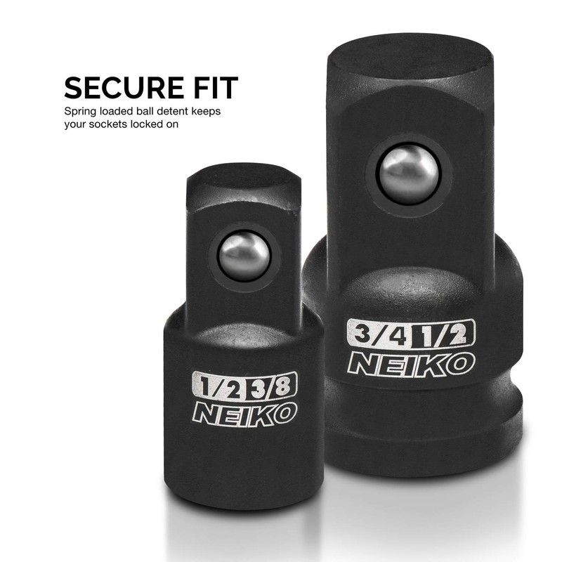 Neiko 30249A Impact Socket Adapter and Reducer Set, Chrome Vanadium