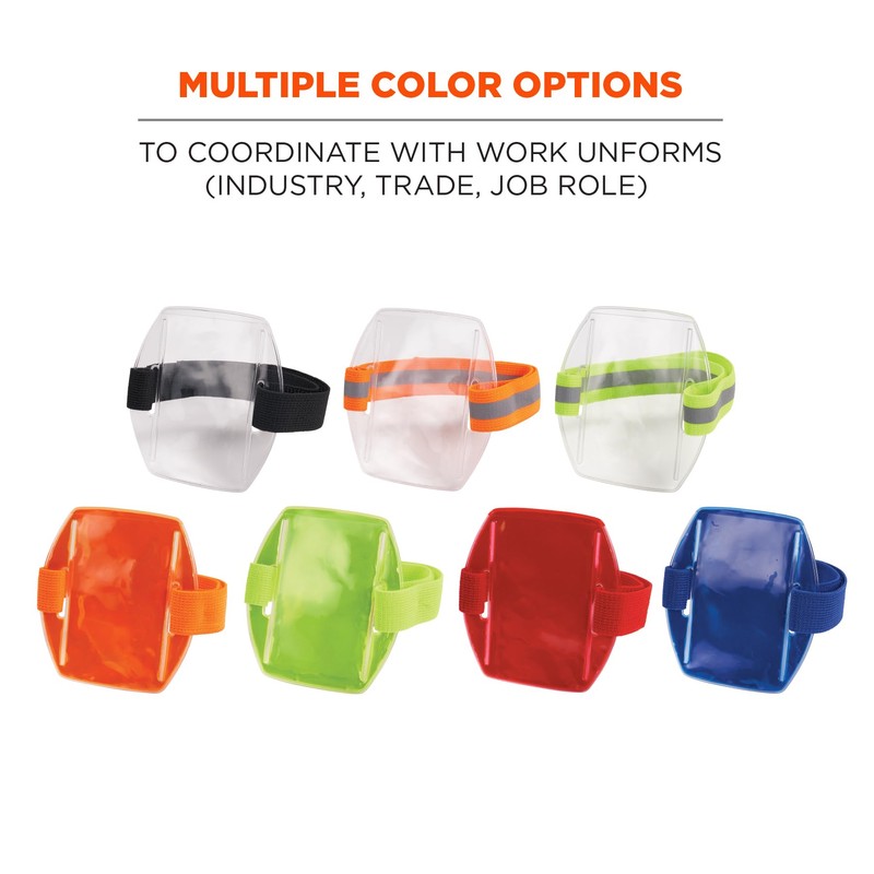 Ergodyne Squids 3386 Vinyl Arm Band ID/Badge Holder, Reflective