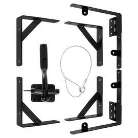 Heavy-Duty Adjustable Anti-Sag Gate Frame Kit with Corner Brace & Latch – Ideal Hardware for Wooden Fences, Driveway Gates, Shed Doors, Corral Gates, and Wood Windows (Black, 1 Set)