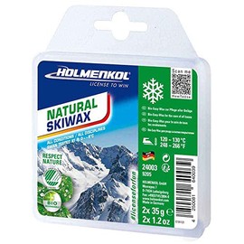 Holmenkol Unisex - Adult Natural Skiwax 2 x 35 g Ski Wax, Neutral, Gram