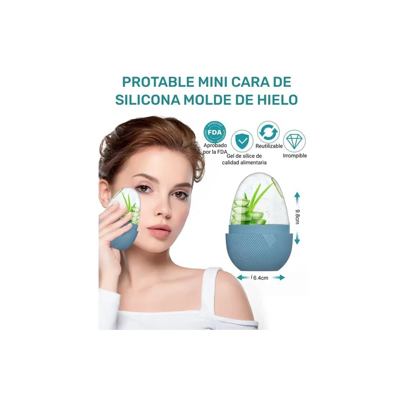 Rodillo Silicón Hielo Para Masaje Facial Reutilizable