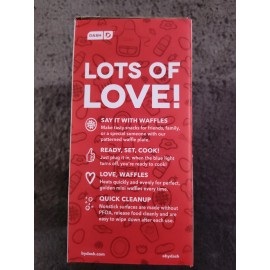 DASH NEW Dash Mini 4 inch WAFFLE MAKER - Nonstick - Electric - XOXO LOVE Waffles Iron