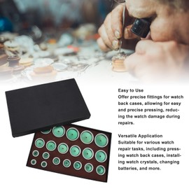 ZJchao Watch Press Die Set, 20Pcs 20 to 58mm Watch Dies Kit Sturdy Watching Repair Kit with Back Case Press Dies Metal and ABS Material Watches Back Case Closer Dies for Watches Repair