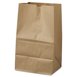 General GK20S500#20 Squat Paper Grocery Bag, 40lb Kraft, Std 8 1/4 x 5 15/16 x 13 3/8, 500 bags