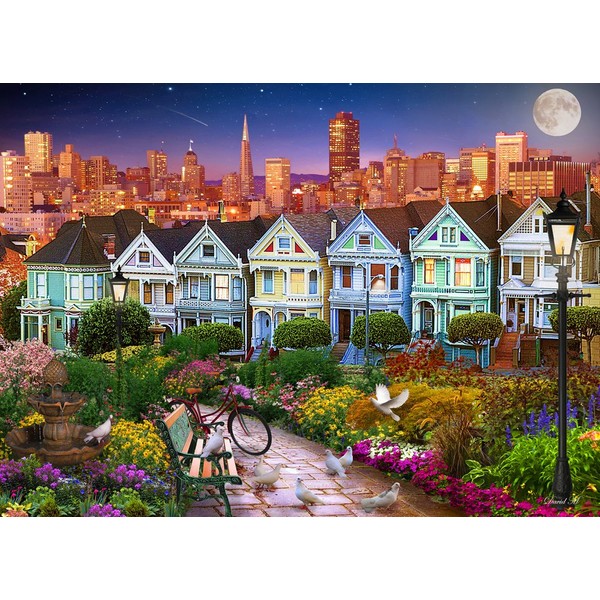 Painted Ladies of San Francisco Jigsaw Puzzle 1000 Piece