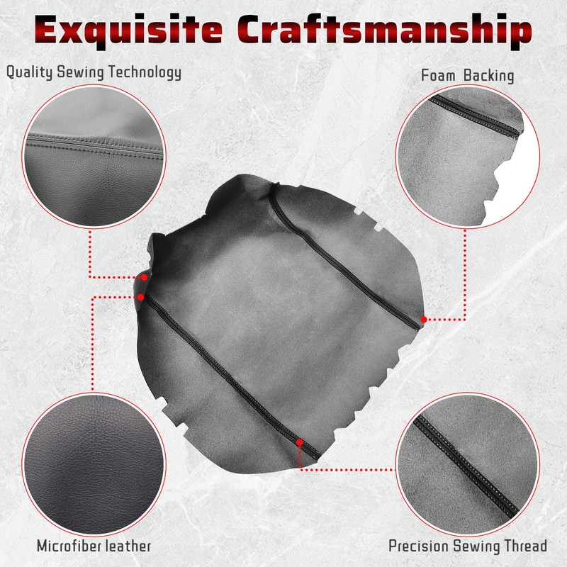QianBao DIY Leather Center Console Cover Replacement for Toyota Tundra