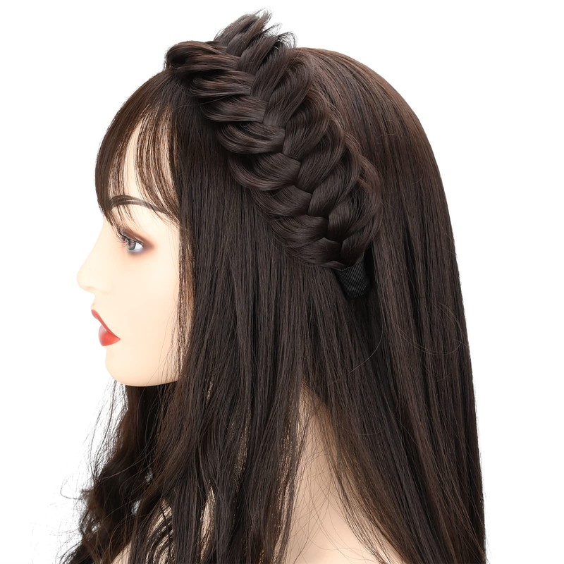 BOBIYA Wide Braided Headband with Teeth Braid Headbands With Teeth