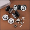 Pack of 8 Suitcase Castors Replacement 60 x 19 mm,
