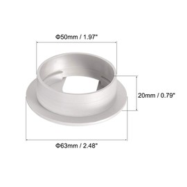 sourcing map Cable Hole Cover 2" Plastic Desk Wire Cord Cable Grommets Hole Cover for Office PC Desk Cable Cord Organizer, 10Pcs White