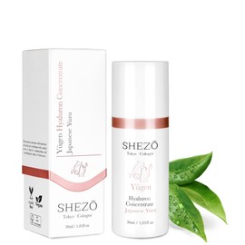 SHEZO Hyaluronic Concentrate High Dose 30 ml Anti-Ageing Serum - Japanese Super Fruit Yuzu - Hyaluronic Serum - Vitamin C - Natural Moisturiser for Neck & Décolleté - Made in Germany