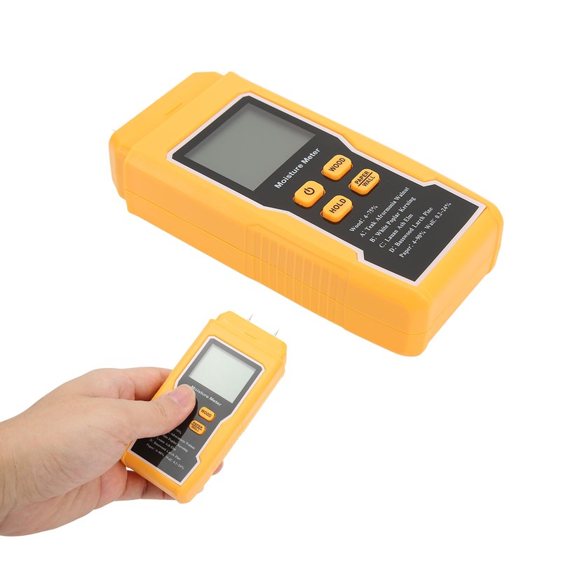 Wood Moisture Meter Humidity Tester Pin Type Large LCD Display