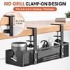 Under Desk Cable Management Tray – No-Drill Clamp-On Carbon Steel