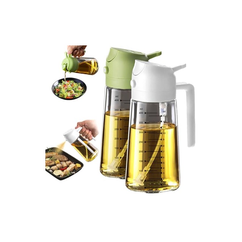 Glass Olive Oil Sprayer - 2 in 1 Dispenser for