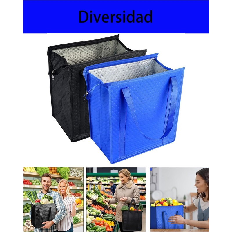 2 Piezas Bolsa Térmica Porta Alimentos, Bolsas Térmicas Alimentos, Bolsa