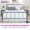 RIMELA White Bed Skirts with Split Corners Queen Size 18