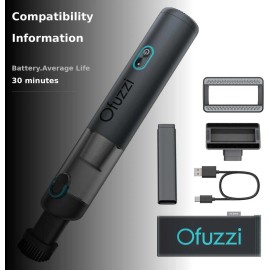 ofuzzi Car Vacuum Cleaner, Portable Handheld Vacuum with 12000Pa High Power, Ultra-Ligh