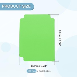 PATIKIL Trading Card Dividers, 100 Pcs Index Card Football Card Sorter Storage Boxes Organizer Tray Accessories for Sports Game Baseball Card, Grass Green