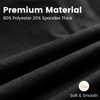 2 Pack Spandex Table Cover 6 FT Black Tablecloths Rectangle