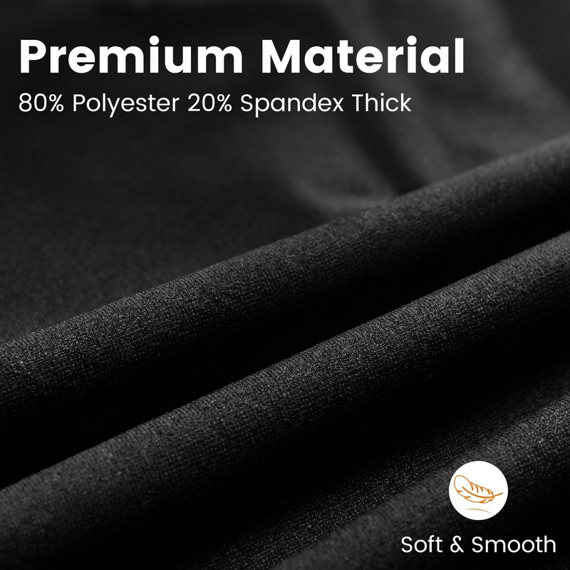 2 Pack Spandex Table Cover 6 FT Black Tablecloths Rectangle