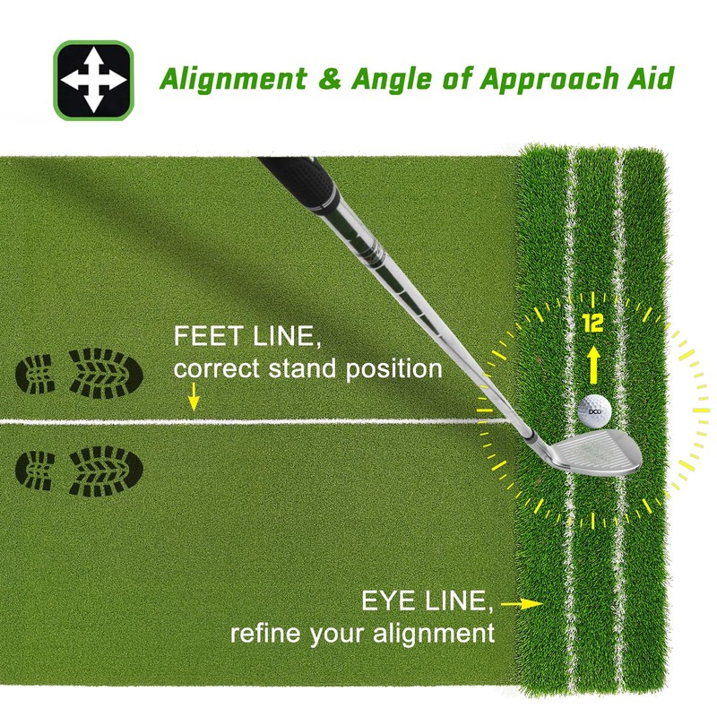 DCQ 6x4ft Extra Large Golf Mat for Driver and Iron,