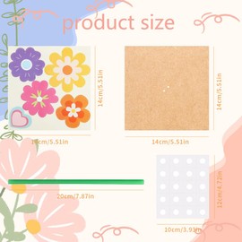 24 Pieces DIY Flower Paper Crafts Flower Bouquet Craft Kit Homemade Bouquet Greeting Cards Mother's Day Father's Day Birthday Gifts Thank You Teacher Cards Homeschool Teachers Fun Activities