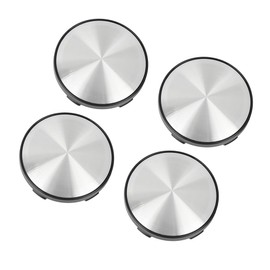 Motoforti Universal Wheel Center Caps Hub Covers, 60mm Dia, Plastic, Black, 4 Pcs