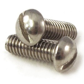 Stainless Steel Round Slotted Machine Screws, 2BA x 1 inch, A2 Grade, 15 Pack