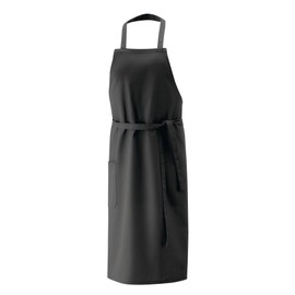 Black Bib Apron 80 x 100 cm, 1 Pocket, Adjustable Neck Strap
