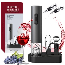 ESRAIN Sacacorchos Vino Eléctrico, Abridor EléCtrico de Vino 7 En 1 Juego, Kit de Abridor EléCtrico, TapóN Botella, Fiesta, Cita