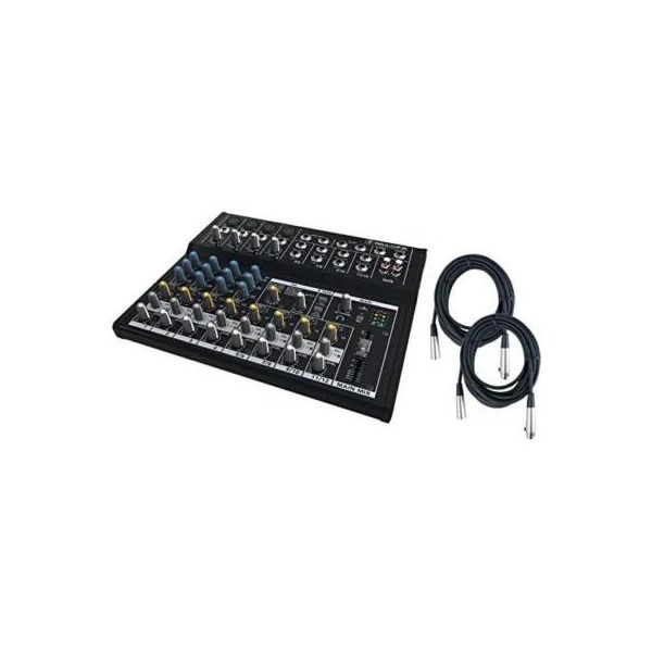 Mackie Mix12FX 12-channel Compact Mixer with 2 XLR 12' Cable