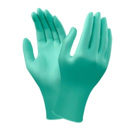 Ansell MicroFlex 25-101 Neoprene Disposable Gloves, Examination Glove, Chemical Resistant, Mechanical Protection, Food Processing, Laboratory, Green, Size S (100 Gloves)