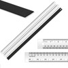 Trandraft 2 Pieces 36 Inch Metal Ruler Stainless Steel Metal