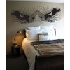 Eagle Eyes Wall Decal. Stare Down Home Decor. (Black) 26in