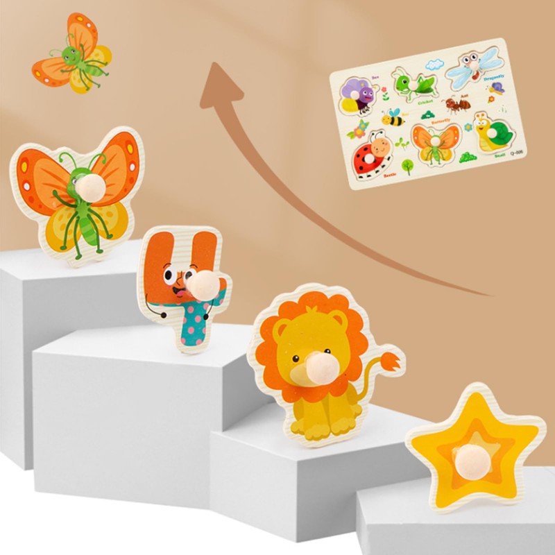 木製パズル 型はめパズル 教育おもちゃ 木製おもちゃ モンテッソーリ 色認知 色彩感覚 脳トレ 誕生日プレゼント 6歳以上
