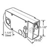 WRS Sliding Glass Door Roller - 1-1/4" Steel Wheel