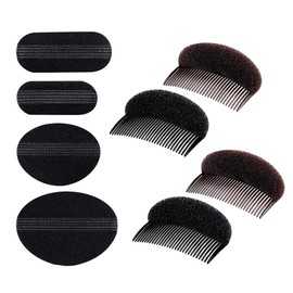 8 Pcs Bump It Up Volume Hair Base Hair Volume Sponge Inserts Hair Bump Up Comb Clip Hair Head Cushion Pad Small Fluffy Hair Pad for Women Girls