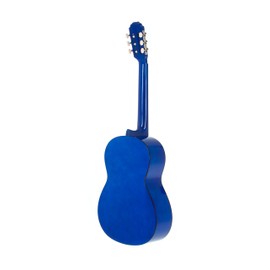 GEWA E-Acoustic Classical Guitar BASIC 4/4, Classical Guitar (ideal for ages 12 and up, nickel silver frets, chrome-plated tuners, lime and pakka wood, scale: 650 mm, nut: 52 mm), Transparent Blue