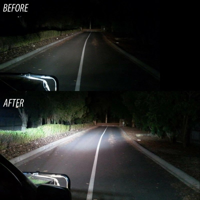 SHENKENUO H13 9008 4-Sides LED Headlight Bulbs High Low Beam