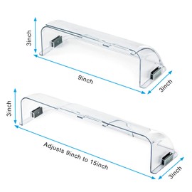 SMGSP 5 Pack Clear Adjustable Air Vent Deflector for Vents, Magnetic Heat and Air Deflector, Easy Adjust Between 10" to 14", Vent Cover for Floor, Ceiling, Sidewall Registers