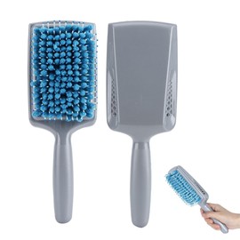 Peine para secar el cabello, paquete de 2 cepillos de microfibra para el cabello, juego de cepillos para el cabello anticaspa, antiradiación, cepillos para el cabello para desenredar el secado