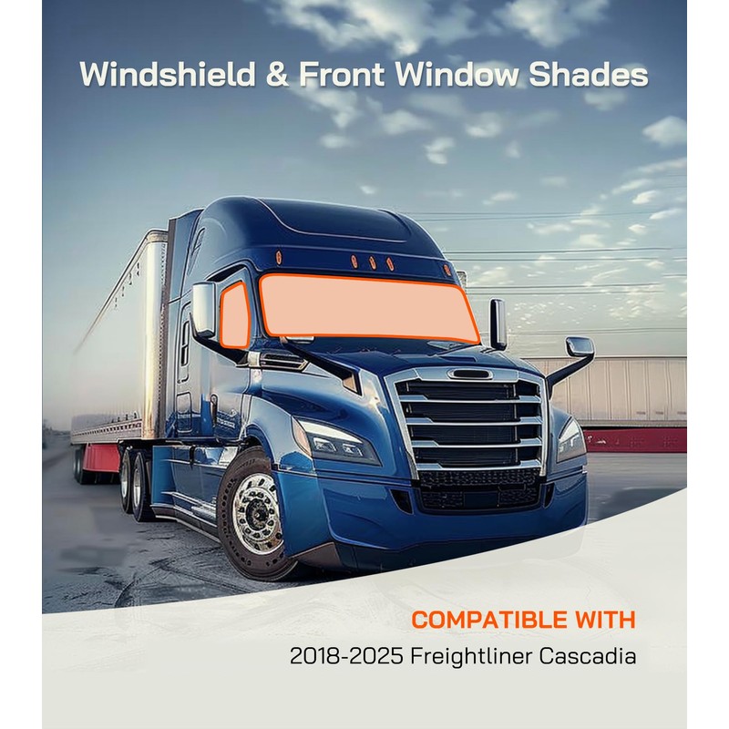 Pigenius Custom Fit Sunshade Set for Freightliner Cascadia (2018-2025) -