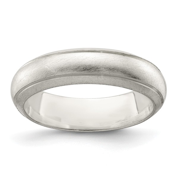 925 Sterling Silver 5mm Half Round Edge Plain Classic Wedding