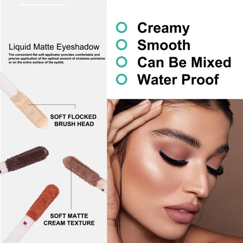 Sombra De Ojos Líquida Mate Maepeor, 8 Colores, Naked Smooth