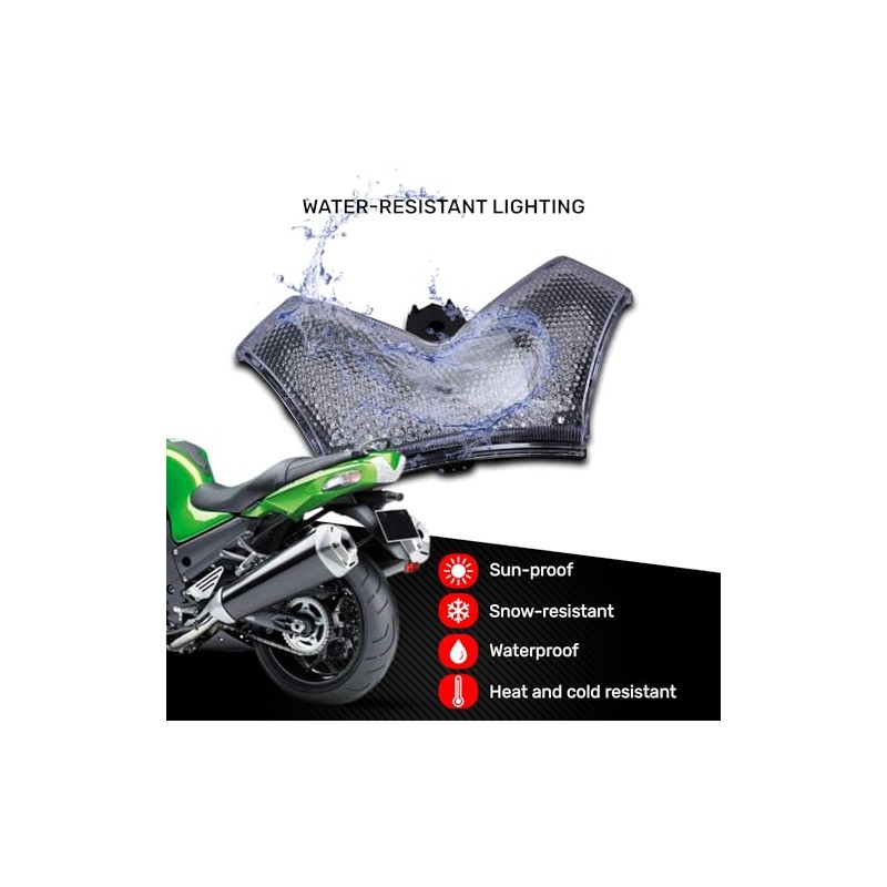 aVDB -moto LED Brake Light/Rear Light Compatible with Kawasaki ZZR