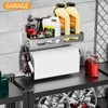 ZDDLOINP Spice Rack with Paper Towel Holder Roll and Hooks,