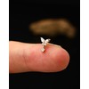 Jewseen Yellow Gold Butterfly Nose Ring Studs 20G Dangle Nose