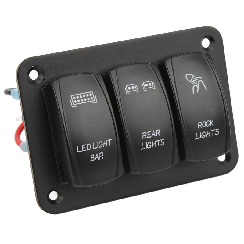5Pin 3 Gang Rocker Switch Panel Led Light Bar Switch