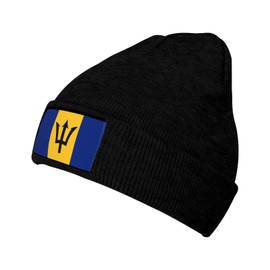 ASYG Cute Barbados Flag Hats Men Women Slouchy Beanie Hat Winter Knit Caps Soft Ski Hats Unisex